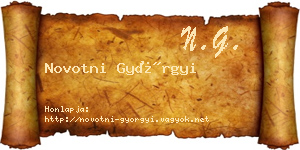 Novotni Györgyi névjegykártya